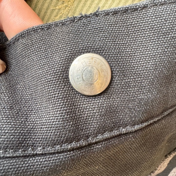 Hermes Black Canvas Tote - Picture 6 of 8